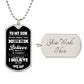 My Son |  Believe | Military Dog Tag Chain