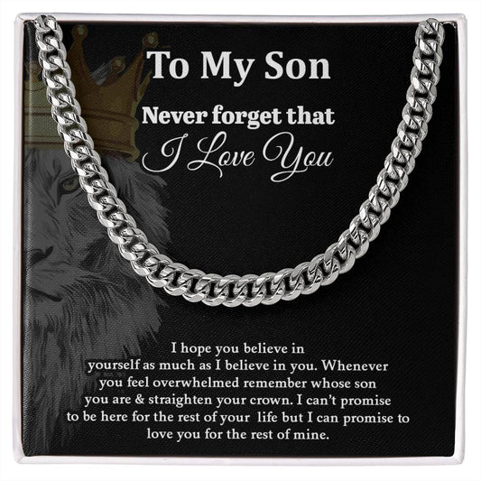My Son | Never Forget | Cuban Link Chain